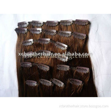 Superior quality clip in human hair extensions